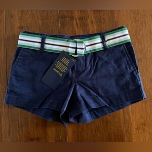 Polo by Ralph Lauren Navy Kids Shorts with Striped Belt